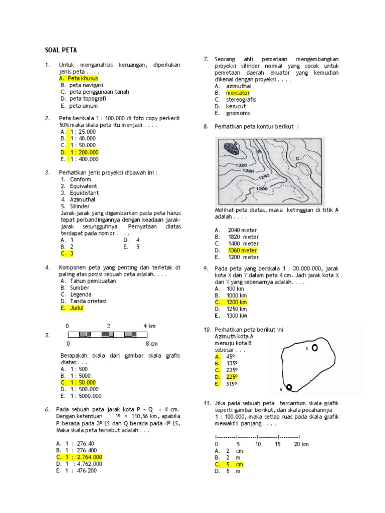 Soal Latihan Peta Pdf