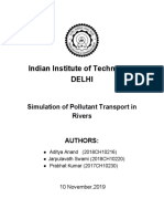 Indian Institute of Technology Delhi: Simulation of Pollutant Transport in Rivers