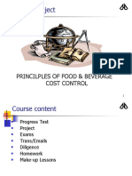 Course Subject: Princilples of Food & Beverage Cost Control
