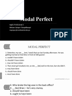 Modal Perfect: Inglés Profesional 2 Miriam Quispe Chuquillanqui