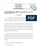 Acr/Accomplishment Report On Crafting of The Accountability Assessment Framework On How To Improve Suggestion S.Y. 2018-2019