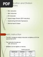 Multiplication and Division Instructions