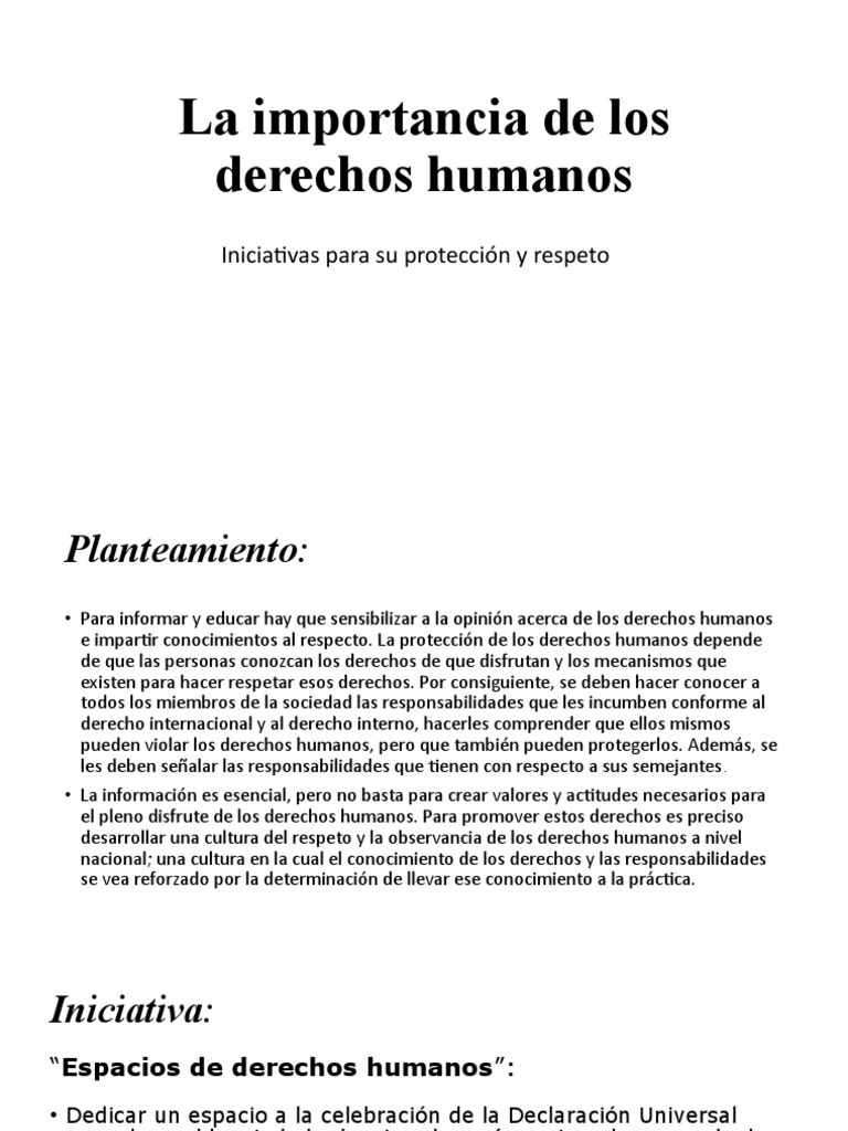 Importancia de los Derechos Humanos | PDF | Política | Ciencias sociales