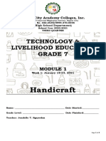 Technology & Livelihood Education Grade 7: Handicraft