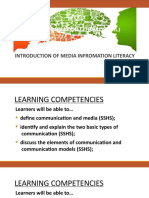 MODULE 1 INTRODUCTION TO MEDIA INFORMATION LITERACY