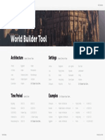 World Builder Tool: Architecture Settings