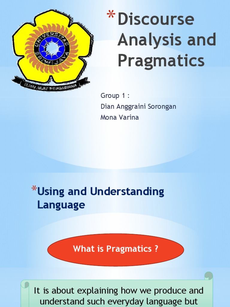 Discourse Analysis and Pragmatics Presentation | PDF