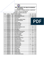 TS PG M.Sc(Nursing) Paramedical Applied List 2020