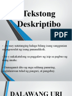 Tekstong Deskriptibo