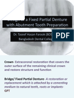 Design of A Fixed Partial Denture With Abutment Tooth Preparation