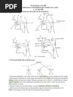 Ngân Hàng Câu Hỏi Môn Phonetics And Phonology (Khóa Nna-2019) A- Lý Thuyết 1. On the diagram provided, give the names for the articulators