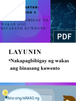 1st DAY-2nd Quarter - FILIPINO 3-Nakapagbibigay NG Wakas Ang Binasang Kuwento-November 3, 2020