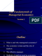 The Fundamentals of Managerial Economics: Session 1