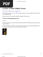 CATIA V5 R18 Admin Access