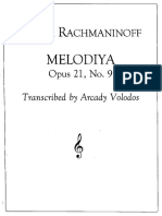 Rachmaninoff  - Op.21 No.9, Melodyia in Bb Major (arr. Volodos)