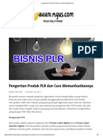 Pengertian Produk PLR Dan Cara Memanfaatkannya