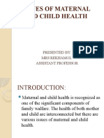 Issues of Maternal and Child Health