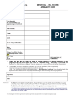 Edexcel - Ial /igcse JANUARY 2021: Disclaimer