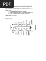 Read and Write Action of RAM Using IC 7489