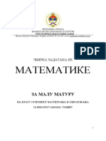 Zbirka Zadataka Za Malu Maturu Iz Matematike Za 20 21