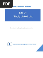 Lab 04 Singly Linked List: CS162 - Programming Techniques