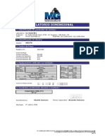 PEÇA P13466 - Relatório de Dimensional