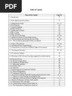 Prime Bank Table of Content