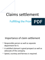 Claims Settlement: Fulfilling The Promise