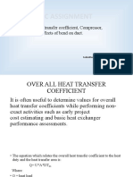 Hvac Assignment: Overall Heat Transfer Coefficient, Compressor, Effects of Bend On Duct