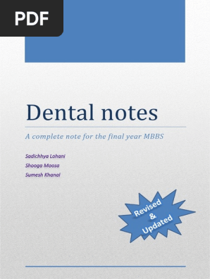 Comprehensive Dental Notes for MBBS_Lohani