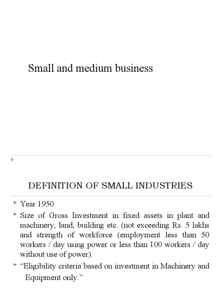 Understanding Small and Medium Enterprises | PDF | Small And Medium ...