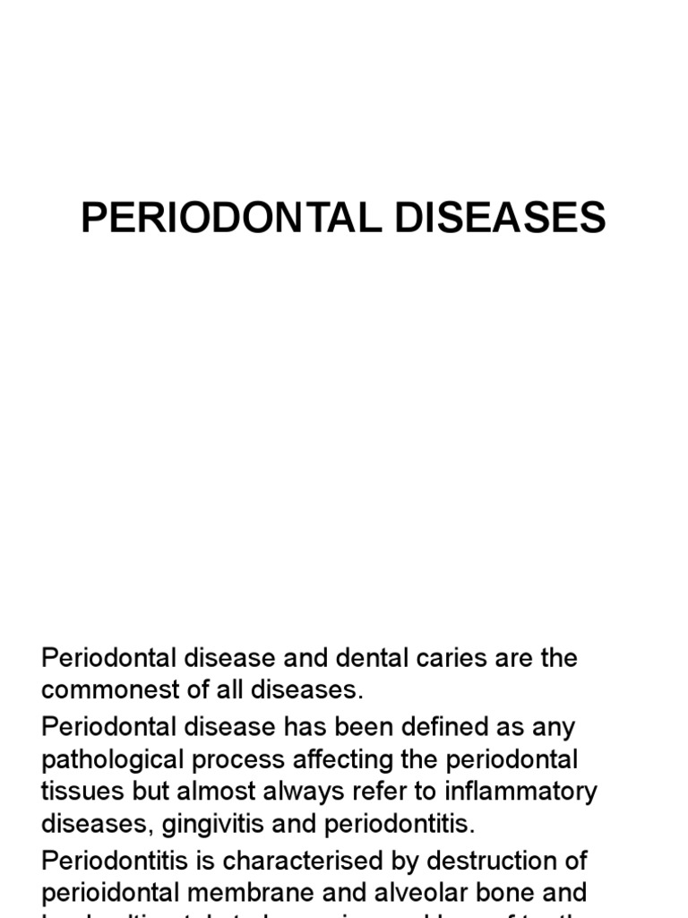 Periodontal Diseases | PDF | Periodontology | Human Tooth