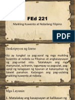 FEd 221 Kasaysayan-Maikling Kuwento