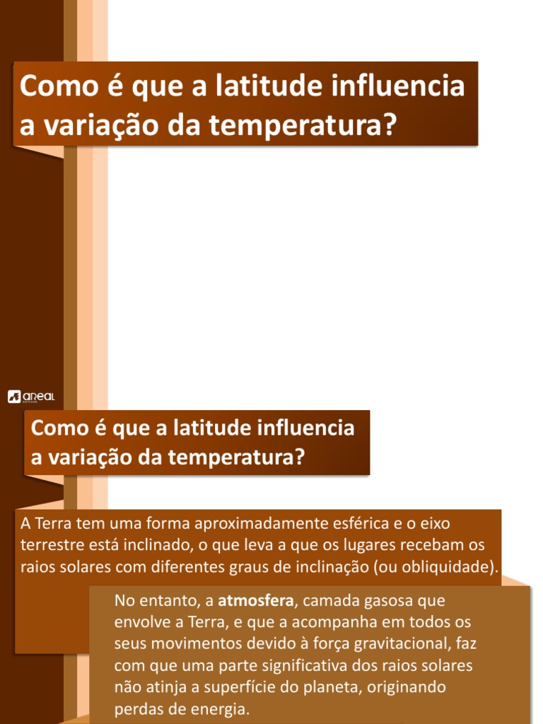 Latitude e Variação da Temperatura | PDF | Atmosfera | Trópicos