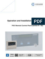 Operation and Installation Instructions: FB 8 Remote Control Panel (Series 01 / 02)