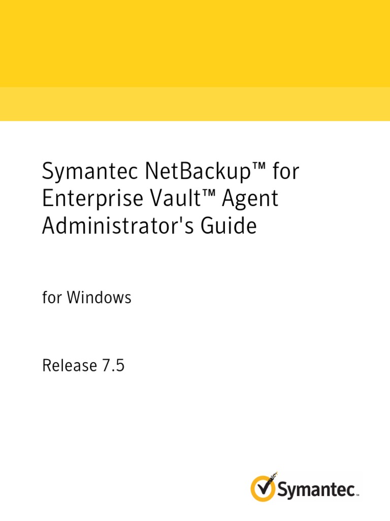 NetBackup AdminGuide EntVault | PDF | Backup | Databases