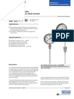 Bimetal Thermometer Model 55, Stainless Steel Version: Applications