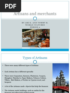 Ari K  and Tommy B  artisans and merchants