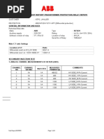 Commissioning Test Report-Transformer Protection Relay Ret670