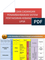 Syor Dan Cadangan Penambahbaikan Sistem Pentaksiran Kebangsa