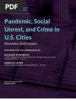 Pandemic, Social Unrest, and Crime in U.S. Cities