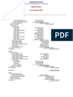 Balance Sheet As of January 2016: Jl. Prof. Dr. Surya Sumantri No. 15 Bandung