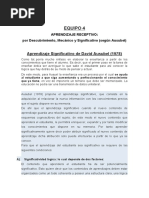 Resumen de la Teoría del aprendizaje significativo de David Ausubel