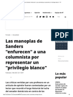Las Manoplas de Sanders - Enfurecen - A Una Columnista Por Representar Un - Privilegio Blanco - RT