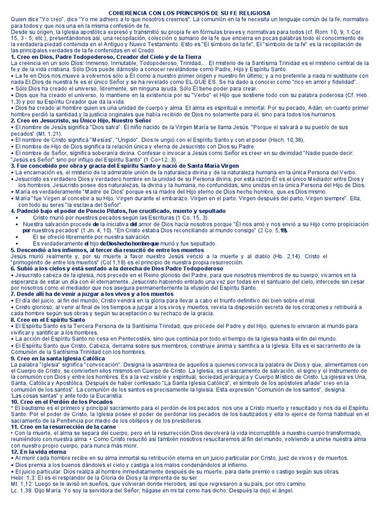 Fundamentos de la Fe Cristiana | PDF | eucaristía | Cristo (título)