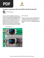 The Super Long Distance Wifi of The Esp32 Lora With Arduino Ide