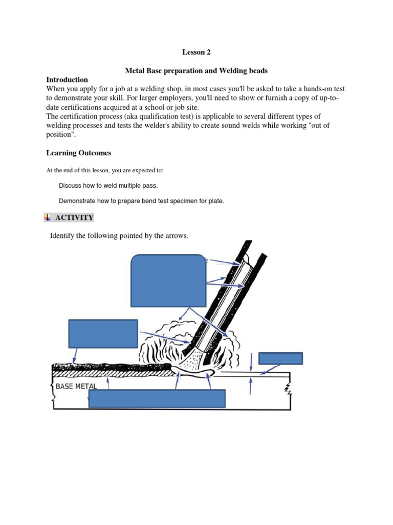 Lesson 2 MODULE 3 WELDING | PDF | Nondestructive Testing | Welding