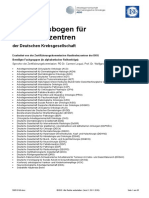 Erhebungsbogen Für Hautkrebszentren: Der Deutschen Krebsgesellschaft