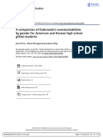 A Comparison of Dabrowski S Overexcitabilities by Gender For American and Korean High School Gifted Students