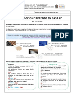 Plan de Accion Quimica, Semana 22, Tercer Grado.